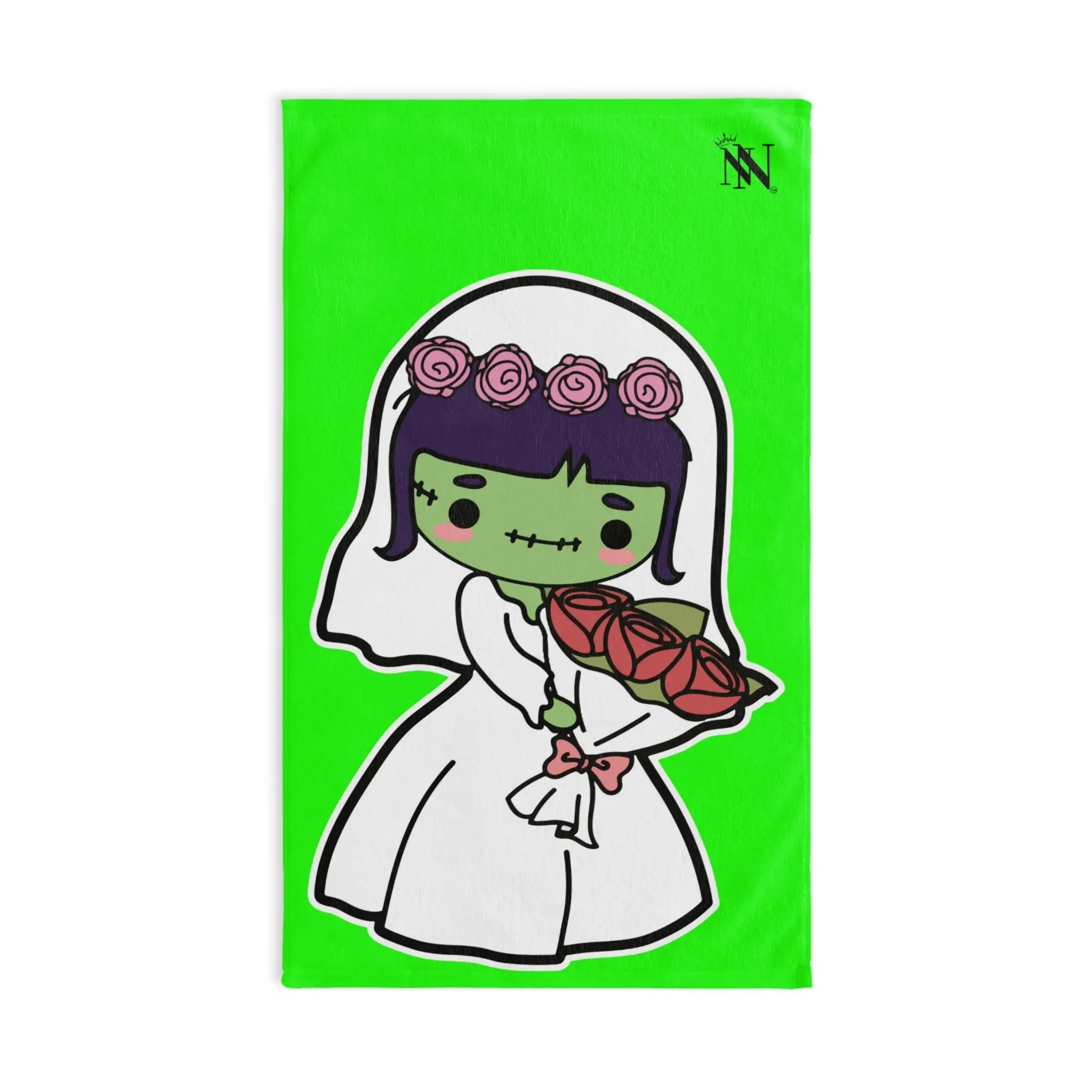 Zombie Bride Neon Green | Mix & Match Original Fun-Flirty Lovers’ Towels